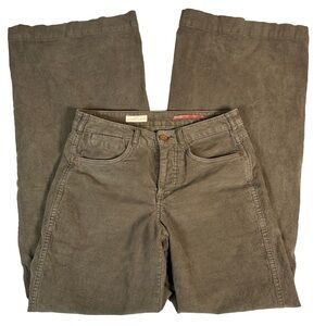 Pilcro tan corduroy pant wide‎ leg long tall mid rise